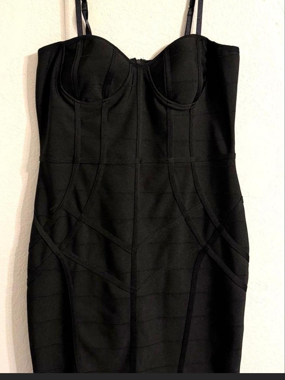 Haute Monde Black Bandage Bodycon Dress